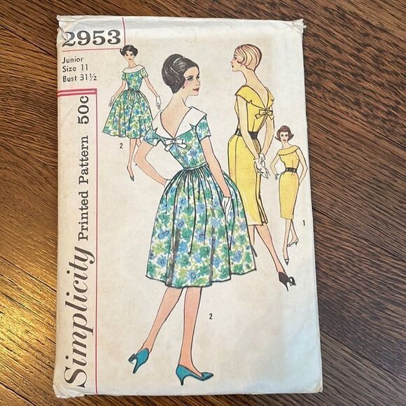Vtg 1959 Simplicity woman’s dress pattern - Picture 1 of 5